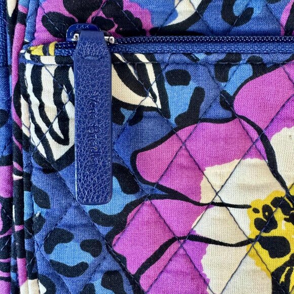 VERA BRADLEY African Violet Floral/Leopard Print Quilted Crossbody Bag - Picture 2 of 10